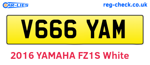 V666YAM are the vehicle registration plates.