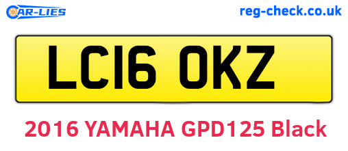 LC16OKZ are the vehicle registration plates.