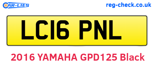 LC16PNL are the vehicle registration plates.