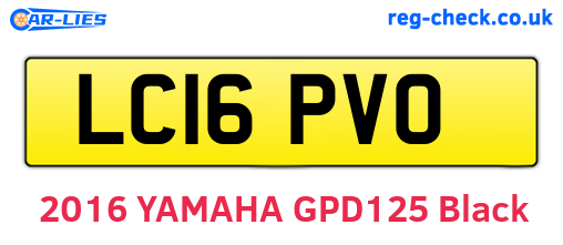LC16PVO are the vehicle registration plates.