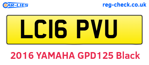 LC16PVU are the vehicle registration plates.