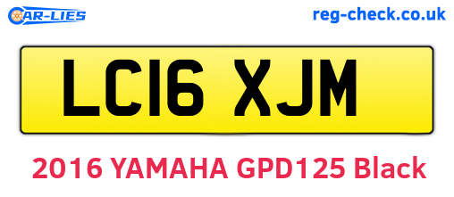 LC16XJM are the vehicle registration plates.