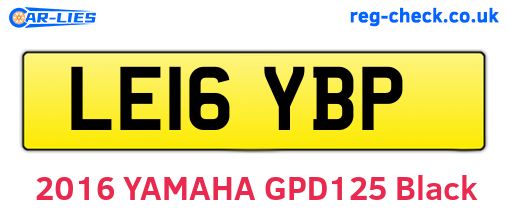 LE16YBP are the vehicle registration plates.