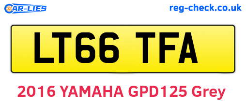 LT66TFA are the vehicle registration plates.