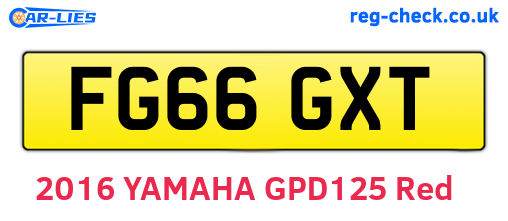 FG66GXT are the vehicle registration plates.