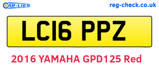 LC16PPZ are the vehicle registration plates.