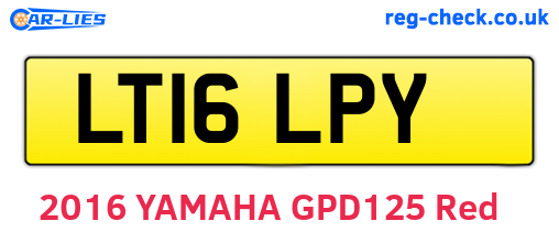 LT16LPY are the vehicle registration plates.