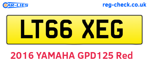 LT66XEG are the vehicle registration plates.