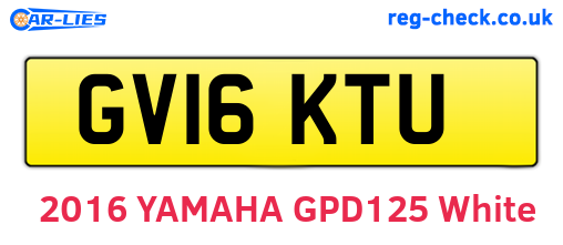 GV16KTU are the vehicle registration plates.