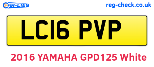 LC16PVP are the vehicle registration plates.