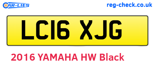 LC16XJG are the vehicle registration plates.