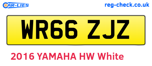 WR66ZJZ are the vehicle registration plates.
