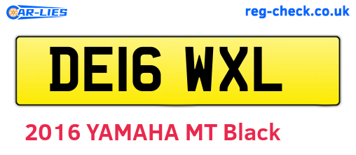 DE16WXL are the vehicle registration plates.