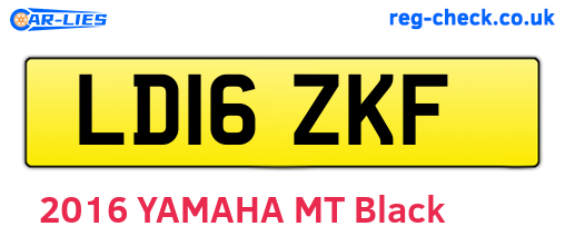 LD16ZKF are the vehicle registration plates.