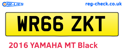 WR66ZKT are the vehicle registration plates.