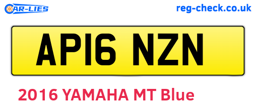 AP16NZN are the vehicle registration plates.