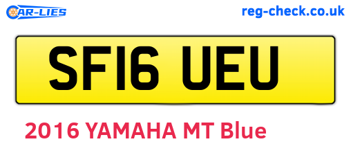 SF16UEU are the vehicle registration plates.