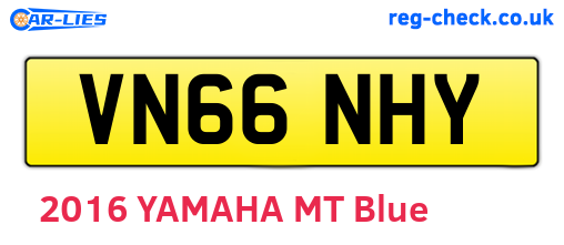 VN66NHY are the vehicle registration plates.