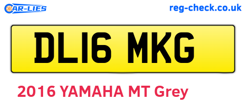 DL16MKG are the vehicle registration plates.