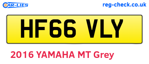 HF66VLY are the vehicle registration plates.