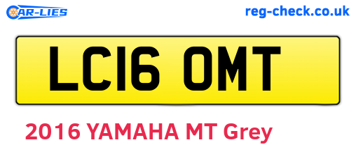 LC16OMT are the vehicle registration plates.