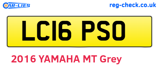 LC16PSO are the vehicle registration plates.