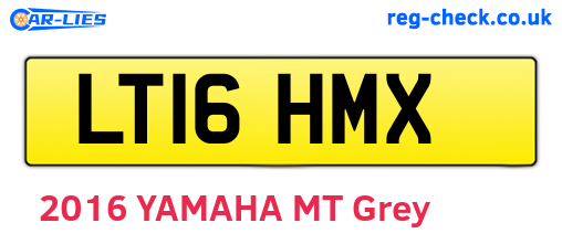 LT16HMX are the vehicle registration plates.