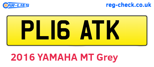 PL16ATK are the vehicle registration plates.