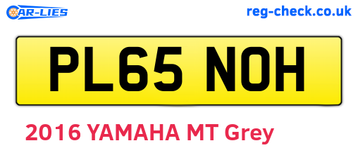 PL65NOH are the vehicle registration plates.