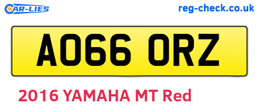 AO66ORZ are the vehicle registration plates.
