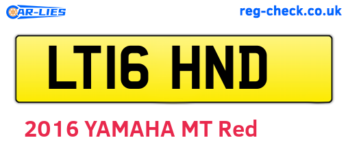 LT16HND are the vehicle registration plates.