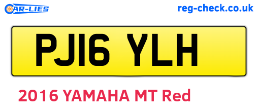 PJ16YLH are the vehicle registration plates.