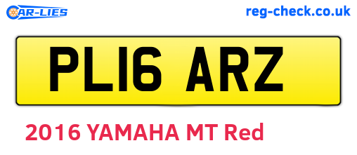 PL16ARZ are the vehicle registration plates.