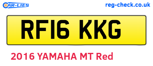 RF16KKG are the vehicle registration plates.