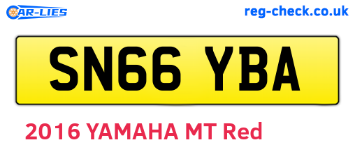 SN66YBA are the vehicle registration plates.