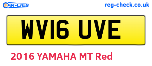 WV16UVE are the vehicle registration plates.