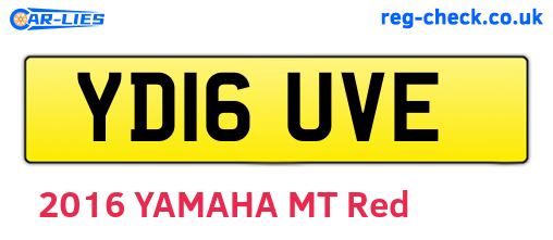 YD16UVE are the vehicle registration plates.