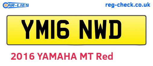 YM16NWD are the vehicle registration plates.