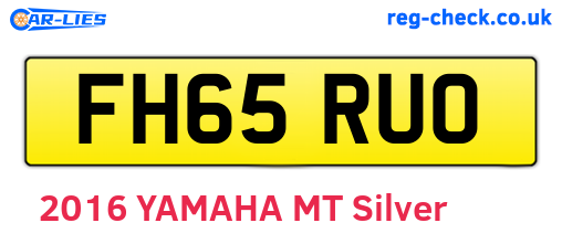 FH65RUO are the vehicle registration plates.