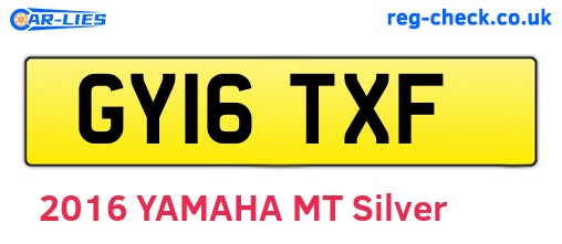 GY16TXF are the vehicle registration plates.