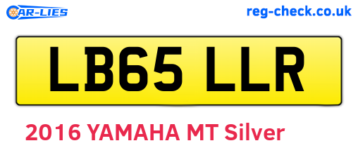 LB65LLR are the vehicle registration plates.