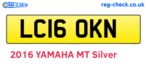 LC16OKN are the vehicle registration plates.