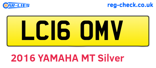 LC16OMV are the vehicle registration plates.