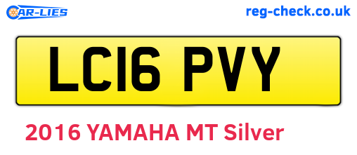 LC16PVY are the vehicle registration plates.