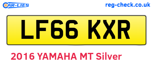 LF66KXR are the vehicle registration plates.