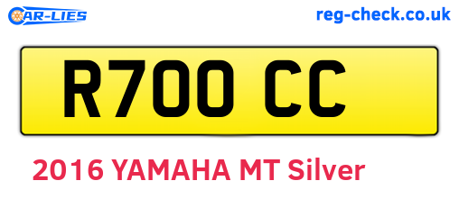 R70OCC are the vehicle registration plates.