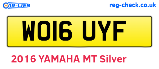 WO16UYF are the vehicle registration plates.
