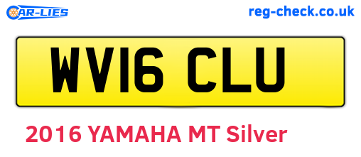 WV16CLU are the vehicle registration plates.