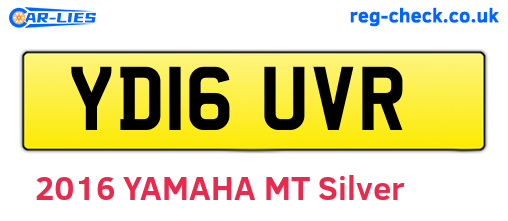 YD16UVR are the vehicle registration plates.