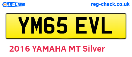 YM65EVL are the vehicle registration plates.